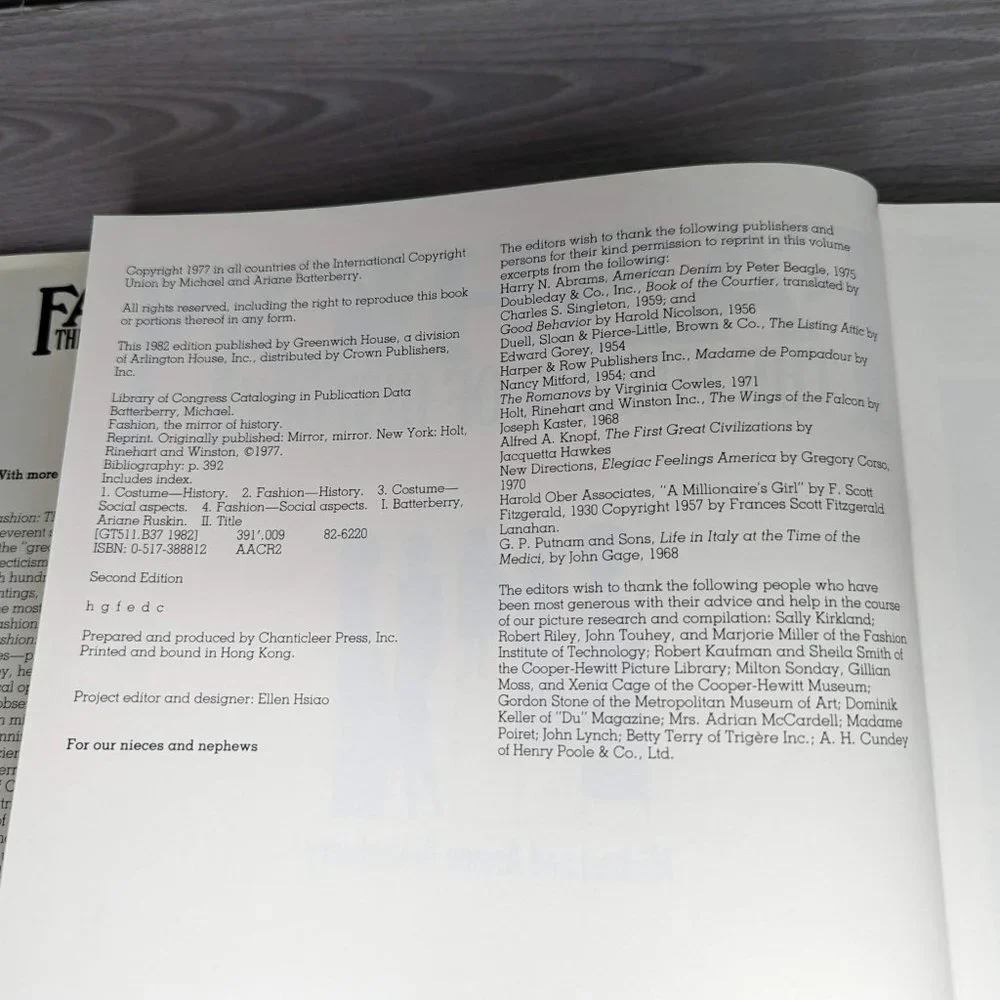 Fashion The Mirror of History Hard Back Book